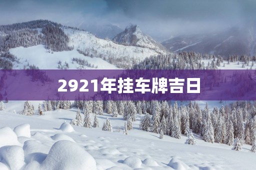 2921年挂车牌吉日