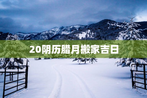 20阴历腊月搬家吉日