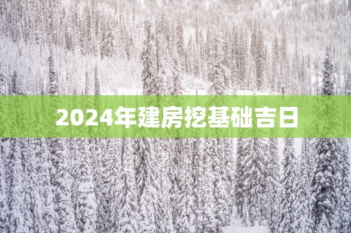 2025年建房挖基础吉日