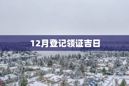 12月登记领证吉日