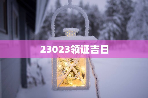 23023领证吉日