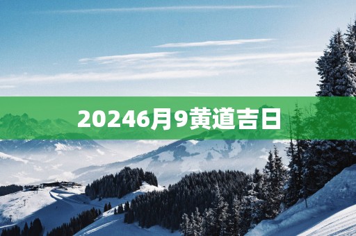 20256月9黄道吉日