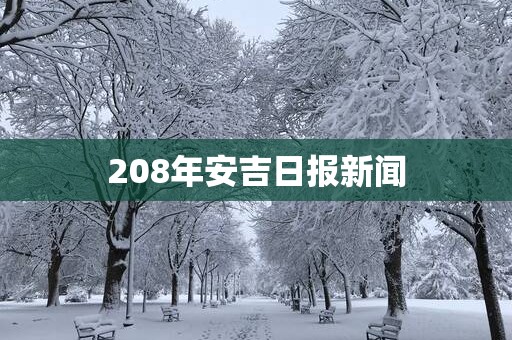 208年安吉日报新闻