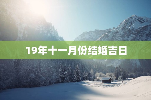 19年十一月份结婚吉日