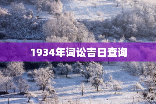 1934年词讼吉日查询