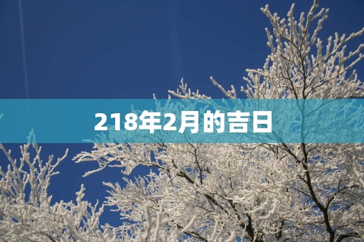 218年2月的吉日