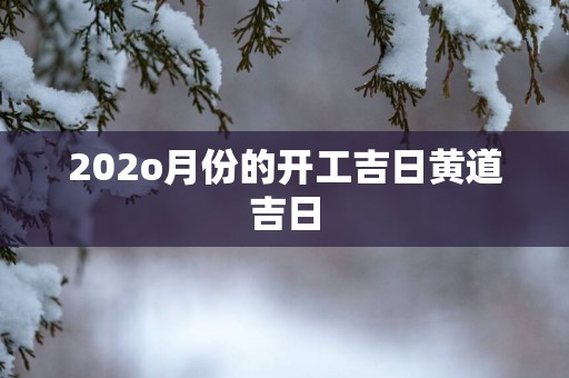202o月份的开工吉日黄道吉日