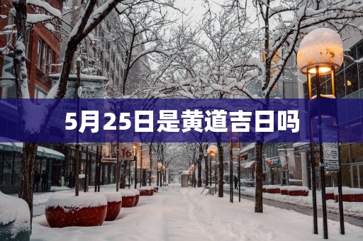 5月25日是黄道吉日吗