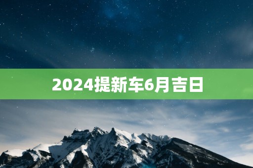 2025提新车6月吉日