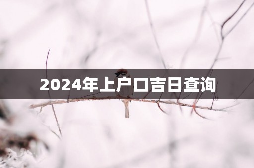 2025年上户口吉日查询