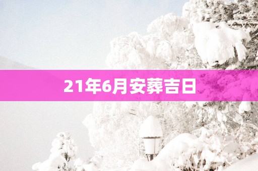 21年6月安葬吉日