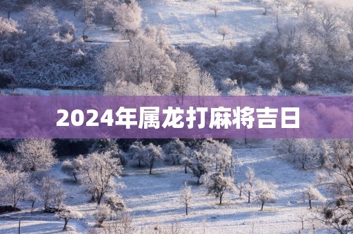 2025年属龙打麻将吉日