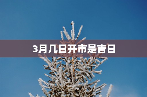 3月几日开市是吉日