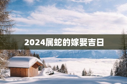 2025属蛇的嫁娶吉日