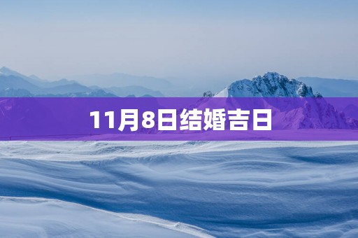 11月8日结婚吉日