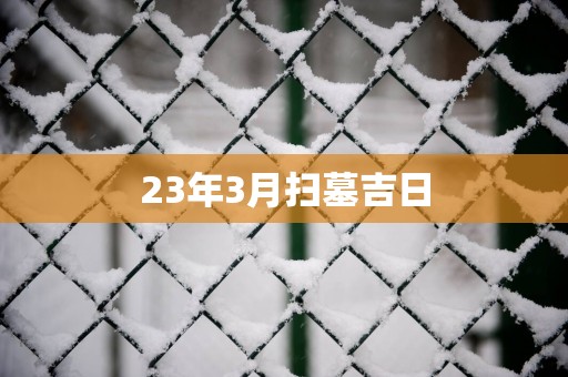23年3月扫墓吉日
