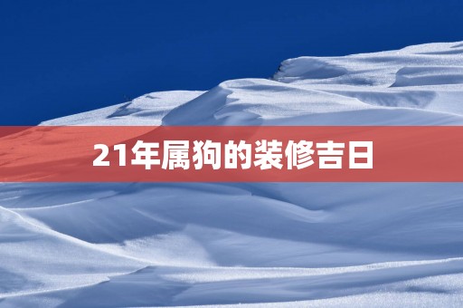 21年属狗的装修吉日