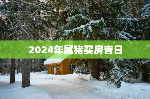 2025年属猪买房吉日