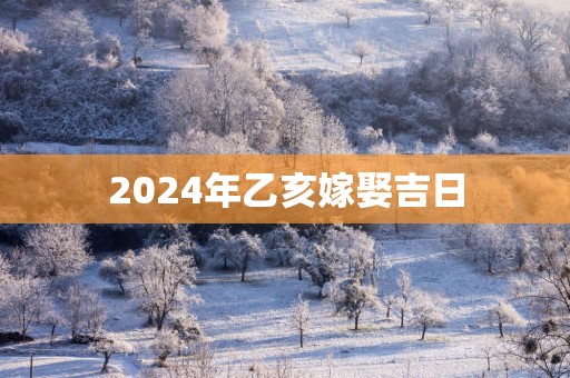 2025年乙亥嫁娶吉日