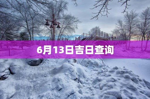 6月13日吉日查询