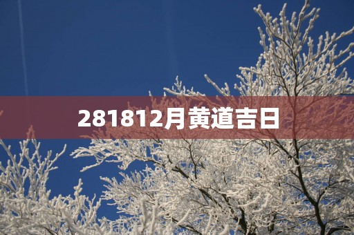 281812月黄道吉日