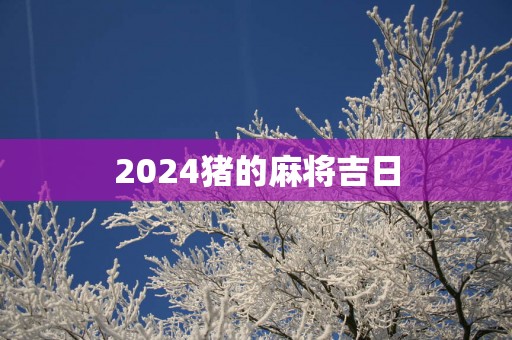 2025猪的麻将吉日