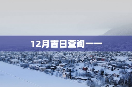 12月吉日查询一一