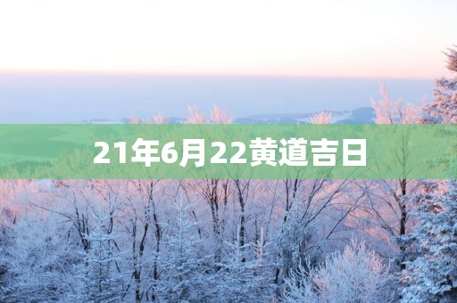 21年6月22黄道吉日