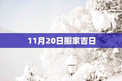 11月20日搬家吉日