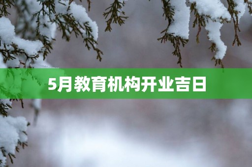 5月教育机构开业吉日