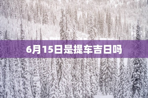 6月15日是提车吉日吗