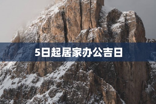 5日起居家办公吉日