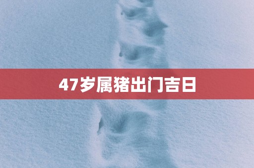 47岁属猪出门吉日