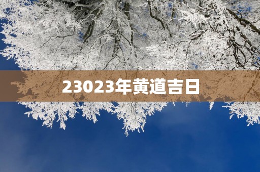 23023年黄道吉日