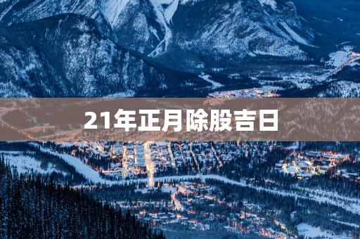 21年正月除股吉日