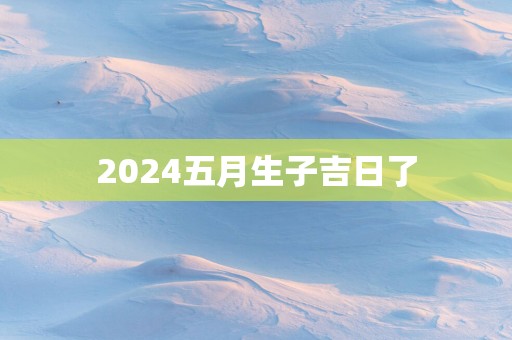 2025五月生子吉日了