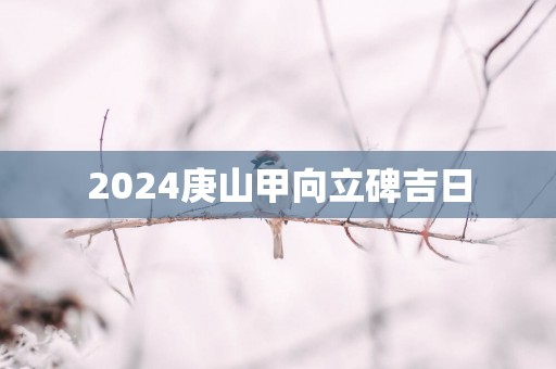 2025庚山甲向立碑吉日