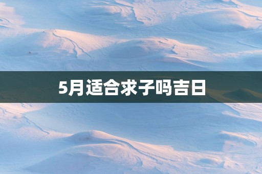 5月适合求子吗吉日