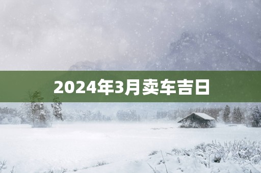 2025年3月卖车吉日