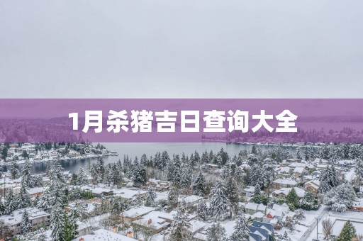 1月杀猪吉日查询大全