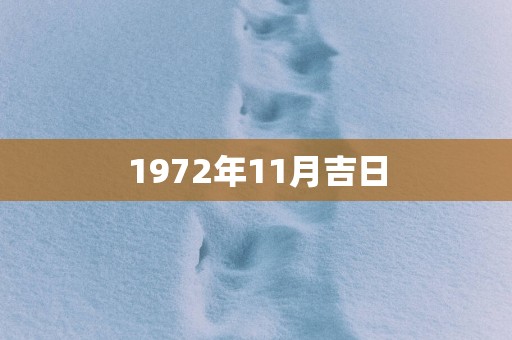 1972年11月吉日