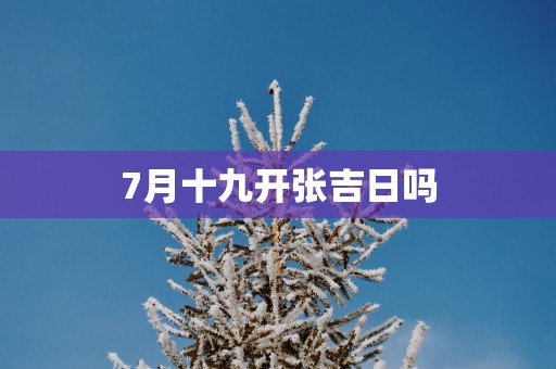 7月十九开张吉日吗