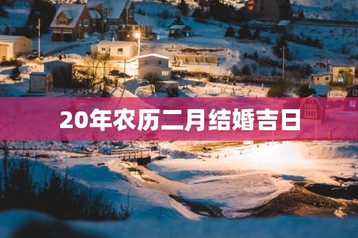 20年农历二月结婚吉日