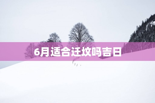 6月适合迁坟吗吉日