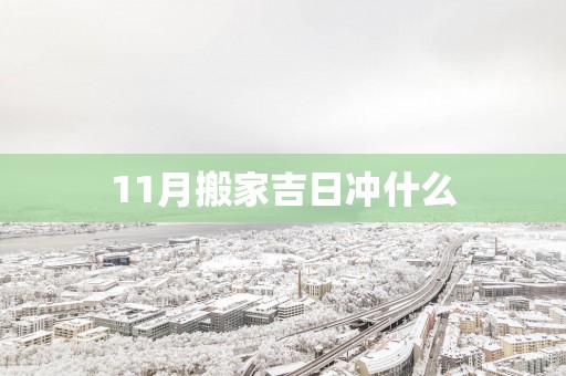 11月搬家吉日冲什么