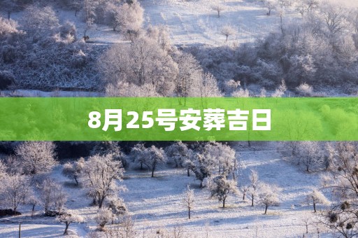 8月25号安葬吉日