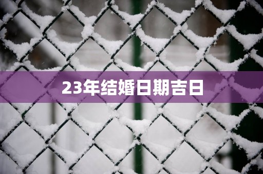 23年结婚日期吉日