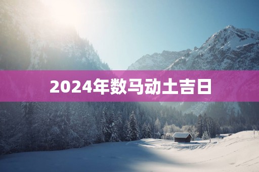 2025年数马动土吉日