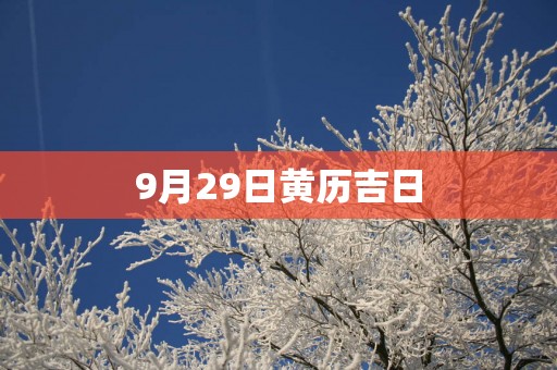 9月29日黄历吉日