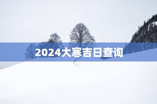 2025大寒吉日查询